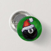 8 Ball Christmas Green Button (Vorne & Hinten)