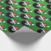 8 Ball Christmas Green Geschenkpapier (Ecke)