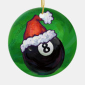 8 Ball Christmas Green Keramik Ornament (Vorne)
