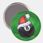 8 Ball Christmas Green Magnet (Vorderseite/Rückseite)