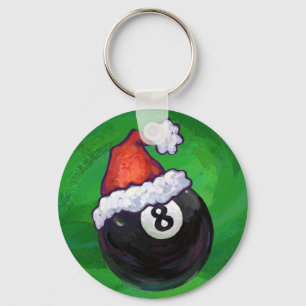 8 Ball Christmas Green Schlüsselanhänger