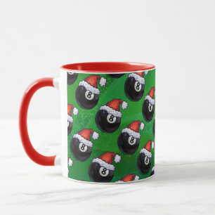 8 Ball Christmas Green Tasse