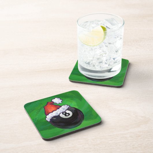 8 Ball Christmas Green Untersetzer (Rechte Seite)