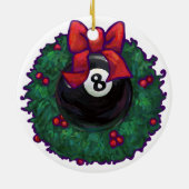 8 Ball Christmas Keramik Ornament (Hinten)