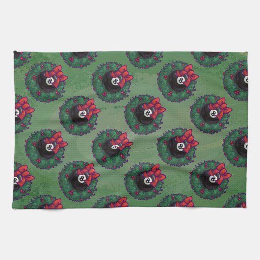 8 Ball Christmas Küchentuch (Horizontal)