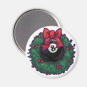 8 Ball Christmas Magnet (Vorderseite/Rückseite)