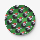 8 Ball Christmas Pappteller (Vorderseite)