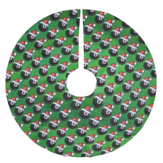 8 Ball Christmas Polyester Weihnachtsbaumdecke (Vorderseite)