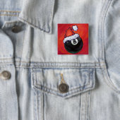 8 Ball Christmas Red Hat Button (Beispiel)