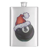 8 Ball Christmas Red Hat Flachmann (Vorderseite)