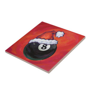 8 Ball Christmas Red Hat Fliese