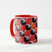 8 Ball Christmas Red Hat Tasse (Vorderseite Links)