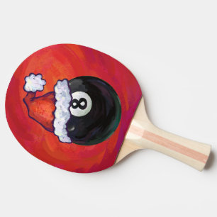 8 Ball Christmas Red Hat Tischtennis Schläger