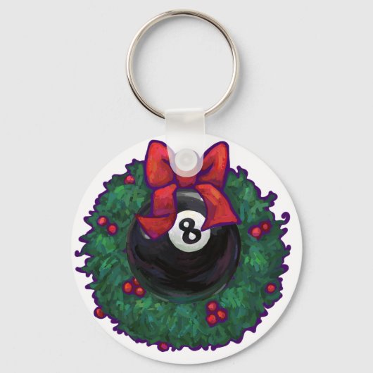 8 Ball Christmas Schlüsselanhänger (Vorderseite)