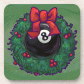 8 Ball Christmas Untersetzer (Vorderseite)