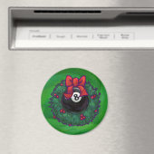 8 Ball Christmas Wreath Green Magnet (In Situ (Geschirrspüler))