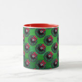 8 Ball Christmas Wreath Green Tasse (Zentrum)
