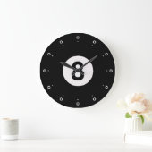 8-Ball-Design-Wandleuchte Große Wanduhr (Zuhause)
