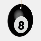 8 Ball, doppelseitige Ornament-Runde Keramik Ornament (Rechts)