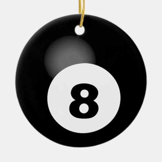 8 Ball, doppelseitige Ornament-Runde Keramik Ornament (Vorne)