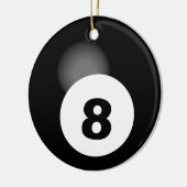 8 Ball, doppelseitige Ornament-Runde Keramik Ornament (Links)