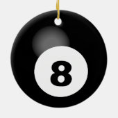 8 Ball, doppelseitige Ornament-Runde Keramik Ornament (Hinten)
