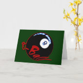 8-Ball-Geschenke und Grüße Karte (Gelbe Blume)