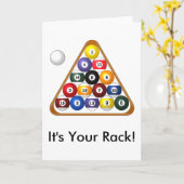 8 Ball Gestell-Grußkarte Karte (Gelbe Blume)