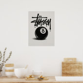 8 Ball Graffiti Vertikales Poster (Küche)