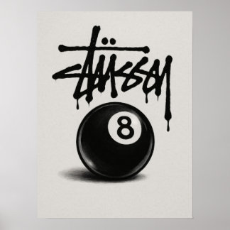 8 Ball Graffiti Vertikales Poster