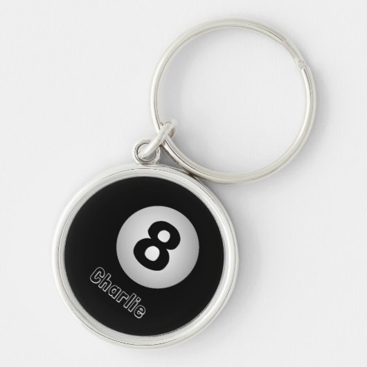 8-Ball-individuelle Name Schlüsselanhänger (Vorne)