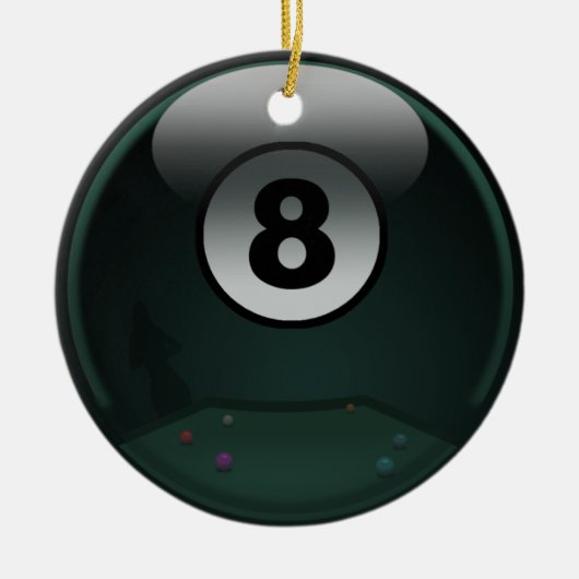 8-Ball Keramikornament (Vorne)