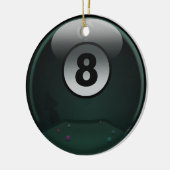 8-Ball Keramikornament (Links)