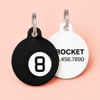 8 Ball Magic Eight Ball Benutzerdefinierte Katze u Haustiermarke