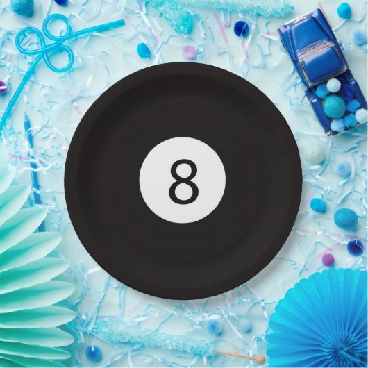 8 Ball Pappteller (Party)