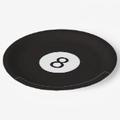 8 Ball Pappteller (Schrägansicht)