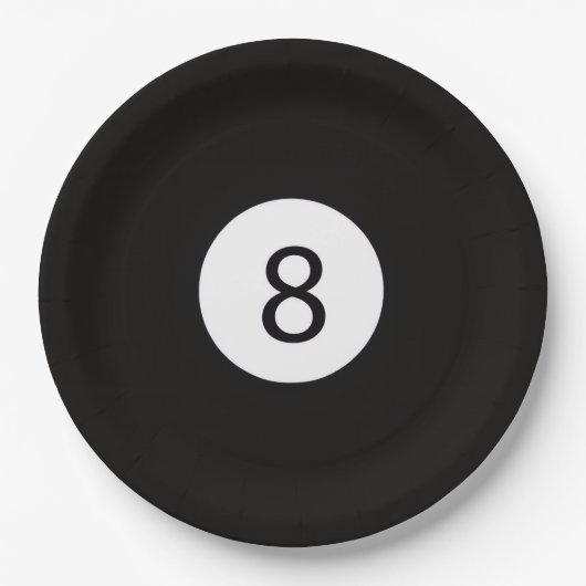 8 Ball Pappteller (Vorderseite)