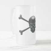 8 Ball Pirat Mattglas Bierglas (Vorderseite Links)