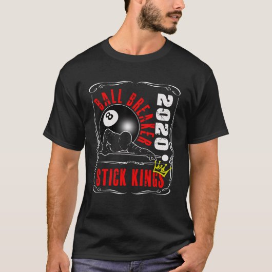 8 Ball Pool Billard Klinkenspieler Tee 1 (Vorderseite)