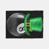8 Ball Pool Billard Lover St Paddys Day Leprecha Fleecedecke (Vorderseite (Horizontal))