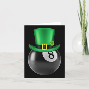 8 Ball Pool Billard Lover St Paddys Day Leprecha Karte