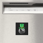8 Ball Pool Billard Lover St Paddys Day Leprecha Magnet (In Situ (Geschirrspüler))