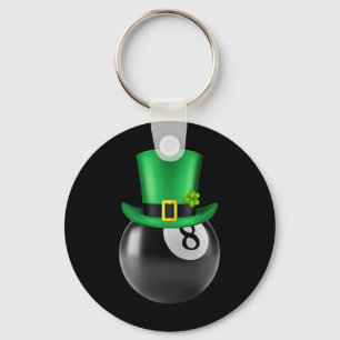 8 Ball Pool Billard Lover St Paddys Day Leprecha Schlüsselanhänger