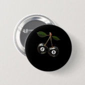 8 Ball Pool Billard Player Cherries Button (Vorne & Hinten)