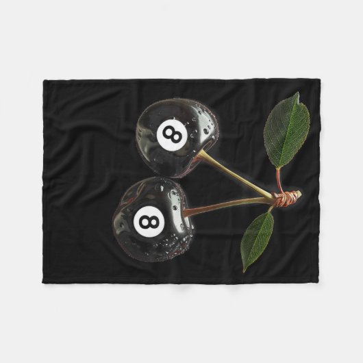 8 Ball Pool Billard Player Cherries Fleecedecke (Vorderseite (Horizontal))