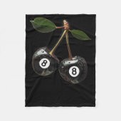 8 Ball Pool Billard Player Cherries Fleecedecke (Vorderseite)