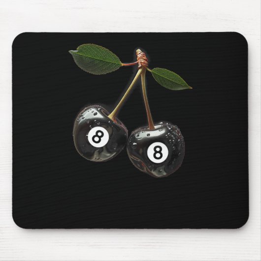 8 Ball Pool Billard Player Cherries Mousepad (Vorne)