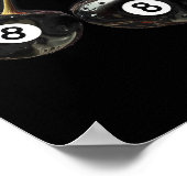 8 Ball Pool Billard Player Cherries Poster (Ecke)