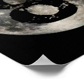 8 Ball Pool Billard Player Vollmond Poster (Ecke)