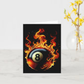 8 Ball Pool Billiard Player Flame Karte (Gelbe Blume)